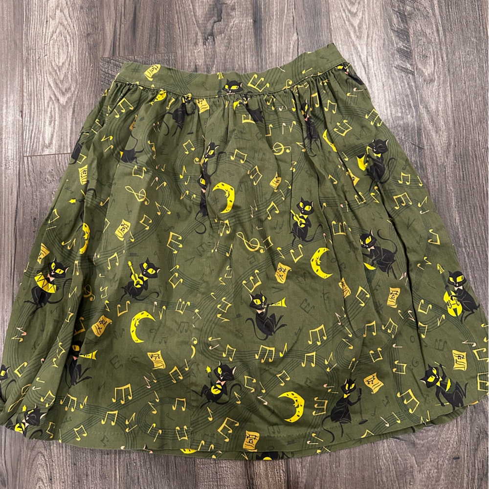 Midnight jamboree kitschy witch designs skirt